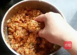 Illustration of how to make beef dumpling stuffing 5