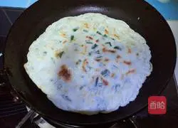 Illustration of how to make leek and egg pancakes 11