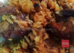 Illustration of how to make braised pork ribs with rice 14