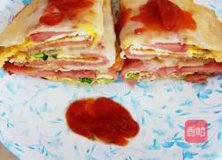 Illustration of how to make breakfast omelette rolls 7
