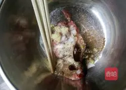 Illustration of how to make pork dumpling stuffing 3