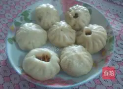Illustration of how to make three-color radish buns 9