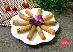 Illustration of how to make spring rolls with wonton wrappers 10