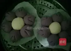 Violet steamed bun recipe illustration 12