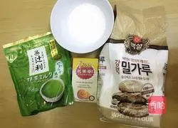 Illustration of how to make green tea steamed buns 1