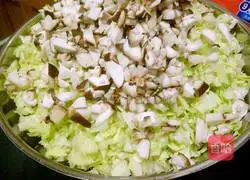 Pork, cabbage and mushrooms Illustration of how to make dumplings 1