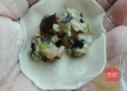 Illustration of how to make dumplings filled with pork and sophora flowers 20