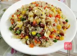 Illustration of how to make sausage fried rice 7
