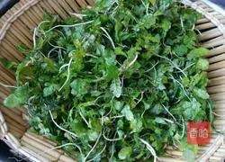 Illustration of how to make shepherd's purse and meat dumpling filling 4