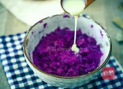 Purple potato crystal glutinous rice balls recipe 3