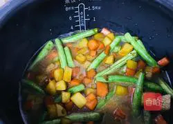 Illustration of how to make beans and potato stewed rice 5