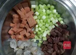 Illustration of cooking rice fried rice 3