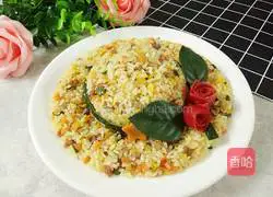 Illustration of how to make small straw egg fried rice 12