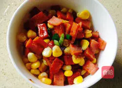 Illustration of how to make three-color egg fried rice 3