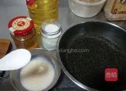 Black sesame glutinous rice balls recipe 1