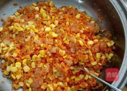 Illustration of how to make carrot and corn dumplings 9