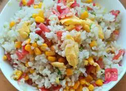 Illustration of how to make sausage fried rice 2