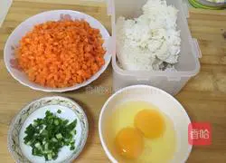 Illustration of how to make fried rice 1