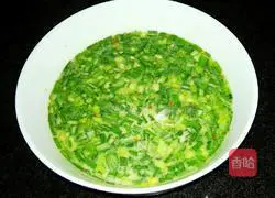 Eggs and leeks Illustration of how to make pancakes 2