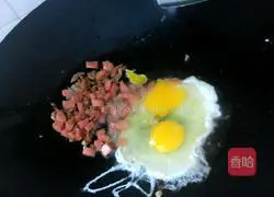 Illustration of how to make fried rice with dried radish (fried rice with preserved vegetables) 4