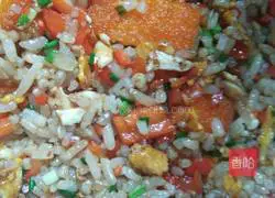 Illustration of how to make fried rice with eggs and chicken chop 10