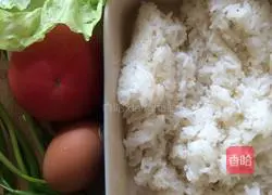 Illustration of how to make tomato fried rice 1