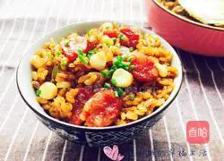 Cantonese sausage braised rice recipe 8