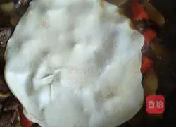 Illustration of how to make mutton stuffed pancakes 12