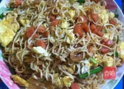 Egg Illustration of how to make fried noodles 7