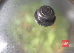 Garlic green bean mix Illustration of making noodles 6