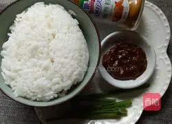 Illustration of how to make fried rice with bean paste 1
