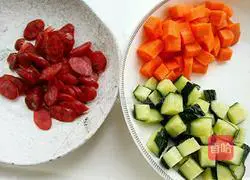 Cantonese Sausage Fried Rice Practice illustration 2