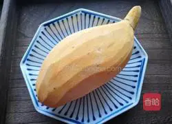 Illustration of how to make sweet potato and egg breakfast cake 1