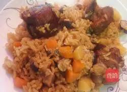 Illustration of how to make braised pork ribs with rice 13