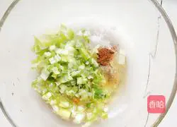 Illustration of how to make egg and scallion pancakes 2