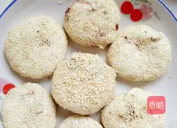 Illustration of how to make sesame red bean glutinous rice cake 8