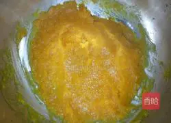 Illustration of how to make flower-shaped pumpkin cake 3