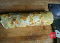 Illustration of how to make egg-filled pancakes 9