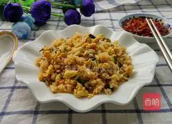 Illustration of how to make pickled cabbage fried rice 7
