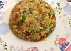 Illustration of how to make colorful fried rice 8