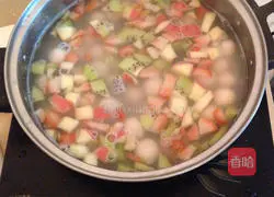 Illustration of how to make sweet and sour fruit glutinous rice balls 9