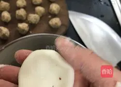 Illustration of how to make glutinous rice balls with peanut and walnut filling 11