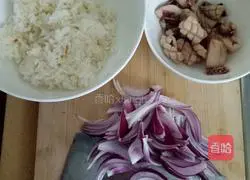 Illustration of how to make squid fried rice 1