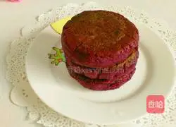 Purple potato bean paste cake recipe 15