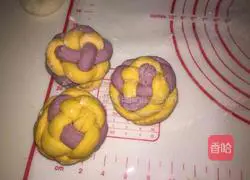 Illustration of how to make colorful hydrangea steamed buns 12