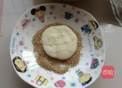 Illustration of how to make open-faced sesame cakes 7