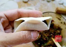 Illustration of how to make pork and kidney bean dumplings 19