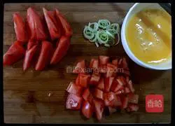 Illustration of how to make tomato and egg noodles 1