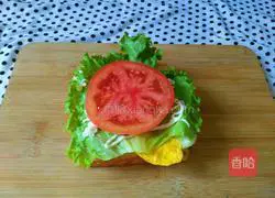 Illustration of how to make bean paste and toast sandwich 8