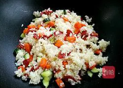 Cantonese Sausage Fried Rice Recipe Illustration 8